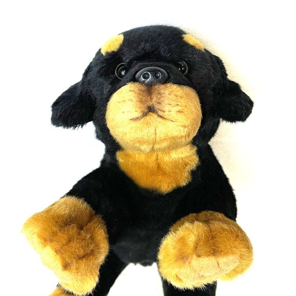 Demdaco Nat & Jules Black Rottweiller Tag Says Large Dog Pet 11” Long 2011 EUC - Picture 3 of 13